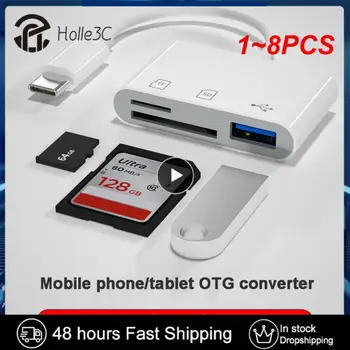1~8PCS Olaf Tipas-C Adapter TF CF, SD Atminties Kortelių Skaitytuvą, OTG Rašytojas Compact Flash USB-C, IPad Macbook USB Tipo C