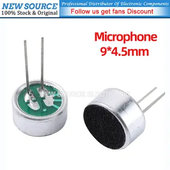20Pcs/daug CINKAVIMAS PinMicrophone 9*4,5 mm 9x4.5 Capacitive Electret Mikrofonas Pikapas MIC