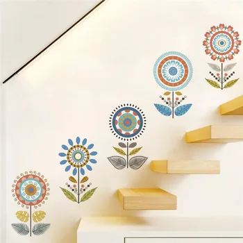 Abstraktus Gėlių Puodą Siena Lipdukas Biuro Miegamojo, Laiptai Baseboard Namų Puošybai Sielovados Jam Prilygintą Išsilavinimą Meno 