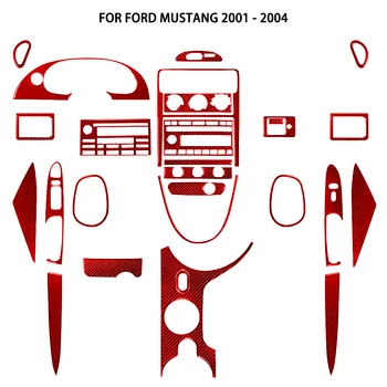 Automobilio Salono Spidometras Konsolė Laikrodis Skydelyje Anglies Pluošto Raudona Lipdukai Ford Mustang Kabrioletas 2001-2004 Priedai