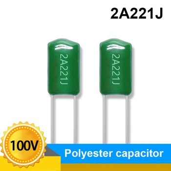 CL11 poliesteris kondensatorius 2A221J 220PF 0.22 NF 100V pin tarpai 5mm tiesiogiai prijungti Mylar Kondensatorius 1000 vienetų