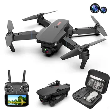 E88 Pro Dron 4K Dual Camera Vr 3D Režimas 15 Minučių skrydžio Baterijos Ilgo Nuotolio Fpv Rc Sulankstomas Mini Drone