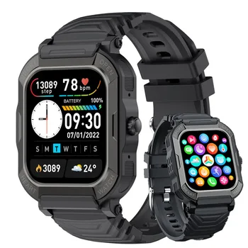 GFORDT 1.91 Colių Smart Watch Vyrų IP68 Vandeniui Lauko Sporto Fitness Tracker Sveikatos Ekranas 