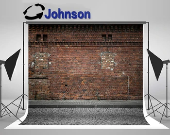 JOHNSON Raudonų Plytų Pilka Akmens ir Senovinių Retro fotografijos sluoksnių Aukštos kokybės Kompiuteris spausdinti sienos foto fonas