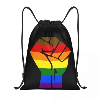 Juoda Gyvena Klausimas Pirmoji LGBT Pride Plag Raišteliu Kuprinė Sporto Salė Krepšys Moterims Vyrai Lesbiečių, Gėjų, Mokymo Sackpack