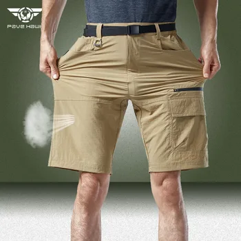 Karinės Quick Dry Šortai Vyrams Vasaros Lauko Multi-kišenės, Kvėpuojantis Taktinis Trumpas Kelnes Elastinga dilimui Krovinių Šortai
