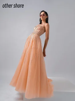 Kito Kranto Elegantiška Vintage Seksualus, Saldus Kristalų Duobute Orange Stebėjimo Pritaikyti Oficialus Prom Dress, Vakaro Suknelės, Šaliai