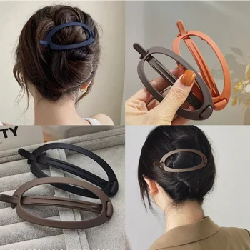 Korėjos Matinio Plaukų Žnyplės Moterų Mados Elegantiškas Akrilo Plaukų Clips Merginos Paprasta Temperamentas Apdangalai, Plaukų Aksesuarai 2023