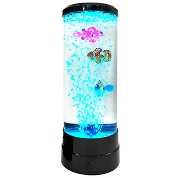 LED Žuvų Lempa, Rinkinys Multi-Spalva Keičiasi Akvariumo Bakas Naktį Šviesos Dekoratyvinės Imituojant Žuvų Burbulas Stalo Lempa Stalo Apdailos