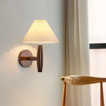 Modernus minimalistinis LED plisuotos skėtis sienos lempos dekoro studijų Miegamojo Lovos Derliaus Sconces Sumontuotas Apšvietimas