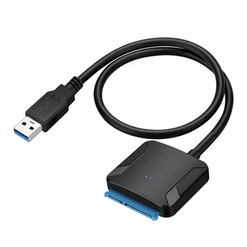 NAUJAS-Lengvai Standžiojo Disko Kabelis USB Į SATA 5Gbps USB 3.0 Prie SATA 2.5/3.5 Standžiojo Disko Skaitymo IPFS Adapterio Kabelis