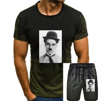 Nuevo Camiseta Fuego Hombre Cara Chaplin Idėja Regalo Summer Tee Marškinėliai
