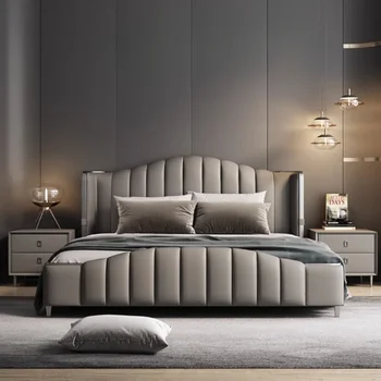 Oda lova yra lengvas, prabangus, ir atmosferos. 1.8 metrų dvigulė lova, miegamojo high-end italijos 2 metrų vestuvių lova