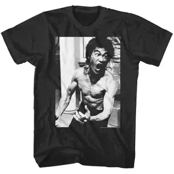 Pareigūnas Bruce Lee Veiksmų Nuotrauka VYRIŠKI T-Shirt Ninja Kung Fu Legenda