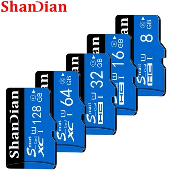 ShanDian Didelio Greičio Atminties Kortelę 128GB 32GB Protingas Išmanusis/Planšetinis KOMPIUTERIS 64GB 8GB 16GB Mini SD Kortelę/TF Flash Kortelės