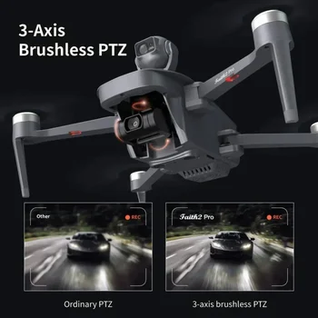 Su Kamera HD540 ° Kliūčių Vengimo RC Quadcopter Faith2 Pro 4K Profesinės 3-Ašis Gimbal 5G Wifi GPS FPV Drone