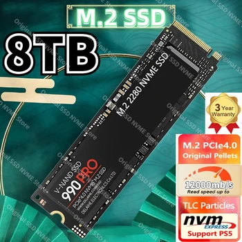 Talpioji laikmena M. 2 SSD NVME 1 TB 4TB PS5 Kietojo disko Disko Didelės Spartos M. 2280 2 PCIe 4.0 Vidaus Kietajame Diske Nešiojamojo kompiuterio Darbalaukį