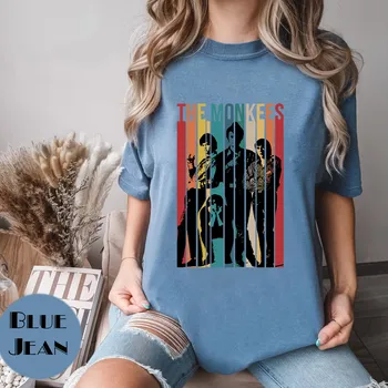 The Monkees Retro Vintage Komfortą Spalvų Marškinėliai Juosta Juokinga Muzikos Dovana Jums Ir Jūsų Draugams 2023