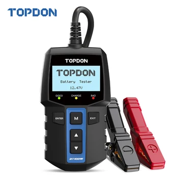 TOPDON BT100W Baterijos Testeris 12V Įkrovimo Prisukamas Skaitmeninis Bandymu Įrankį, Automobiliu, Auto Baterijos Analizatorius Transporto priemonės