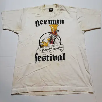 Vtg vokietijos Festivalis T-Shirt Mens M Baltimore, Maryland Alus JAV 90s E59