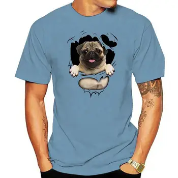 Vyrų Marškinėliai Pug Heartbeat Moterims t-shirt