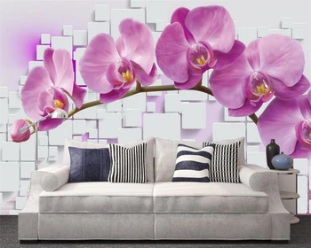 WELLYU Tapetai Magnolia Gėlių 3D Aikštėje foto sienos tapetai, freskos kambarį kambario foną 3D sienų tapetai
