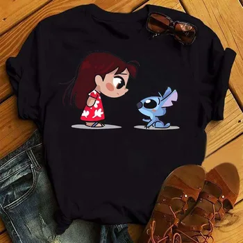 Y2k Disney Princess Grafinis T Marškinėliai Kawaii Print T-shirt Harajuku Pasėlių Viršuje Moterų Marškinėlius Anime Estetikos Drabužių Mielas Palaidinė