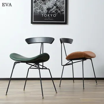 Šiaurės Kėdė Kūrybinis Dizainas Kėdė Geležies Barstool Kavinė Ir Laisvalaikio Kėdė Iš Medžio Masyvo Valgomojo Kėdės, Biuro Kėdės, Virtuvės Baldai