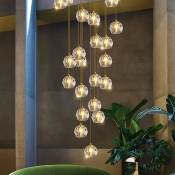 Šiaurės šalių namų dekoro valgomasis Pakabukas lemputė patalpų apšvietimas kristalų lempos kabo šviestuvo šviesos žibintus, gyvenamasis kambarys